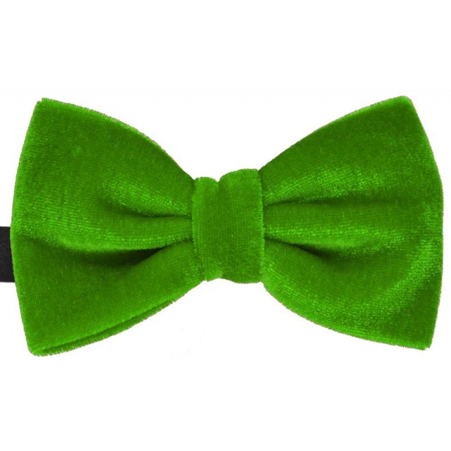 Papion din catifea de culoare verde mar